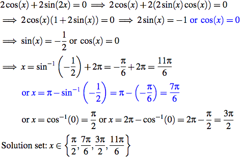 Common Trigonometry Mistakes Example: Solving a trigonometric equation